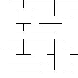 The input maze with its entrance and exit cut open