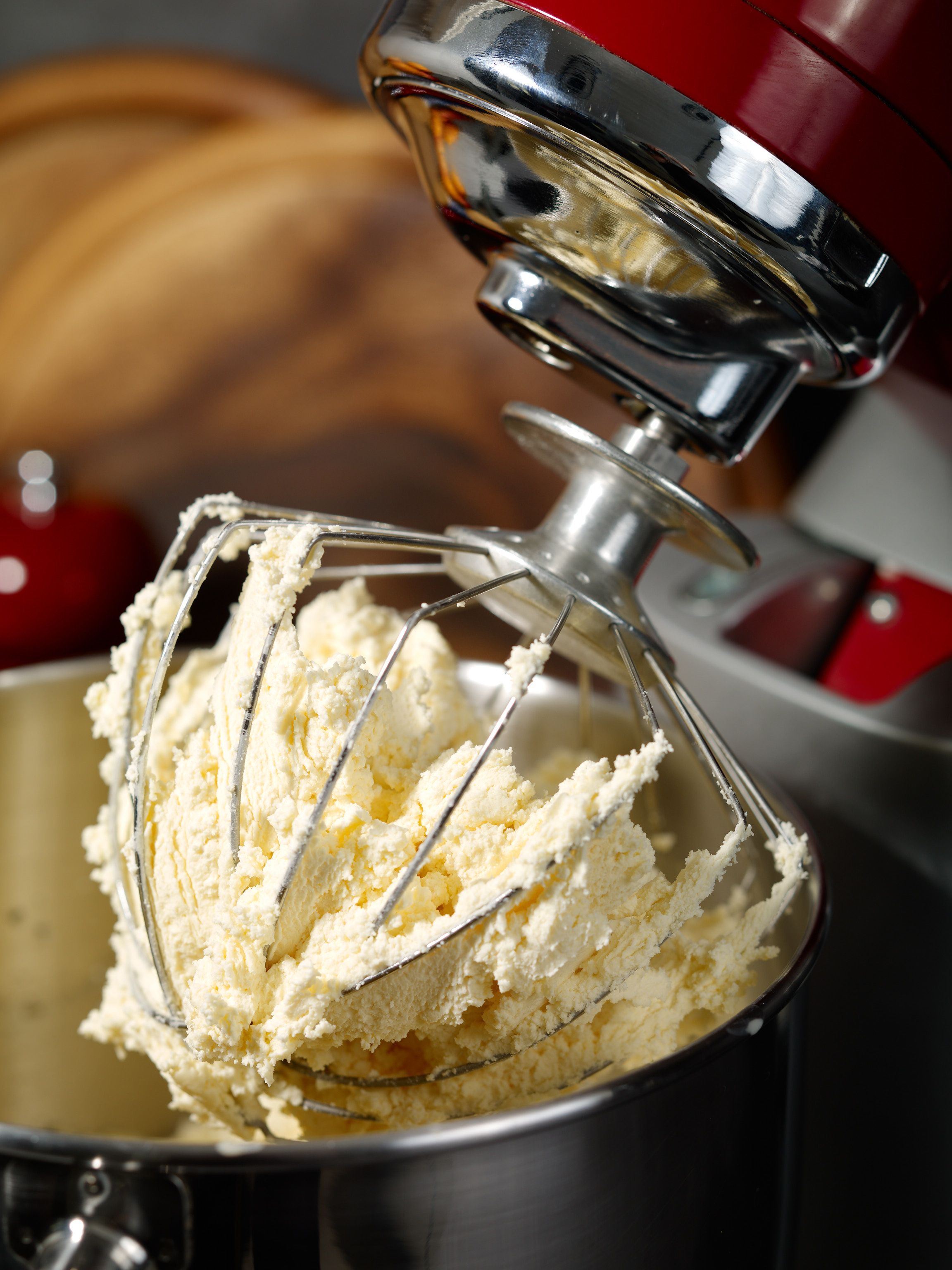 Half-churned butter with clearly visible fat globules